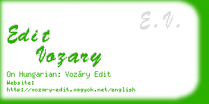 edit vozary business card